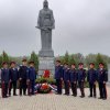 Возложение венков и цветов, в честь 80 годовщины Великой Победы, у памятника \"Вечно живым\" и на братских могилах села